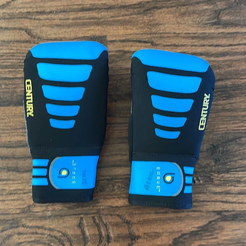 Kids Blue and Black Brave Mittens - Youth Protective Gloves